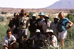 Group photo with game guards and me near Poachers Camp in Damaraland (1998). © Stephan Getzin